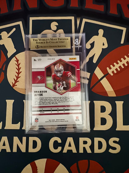 2021 Panini Mosaic Brandon Aiyuk Honeycomb #177 Francisco 49ers BGS 9.5 LOW POP