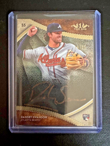 2017 Topps Tier One Autographs Dansby Swanson #BOA-DS 19/25 (AU, RC) Braves Cubs