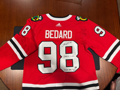 Connor Bedard Signed & Inscribed Rookie Jersey – Limited Edition  8/10 Fanatics