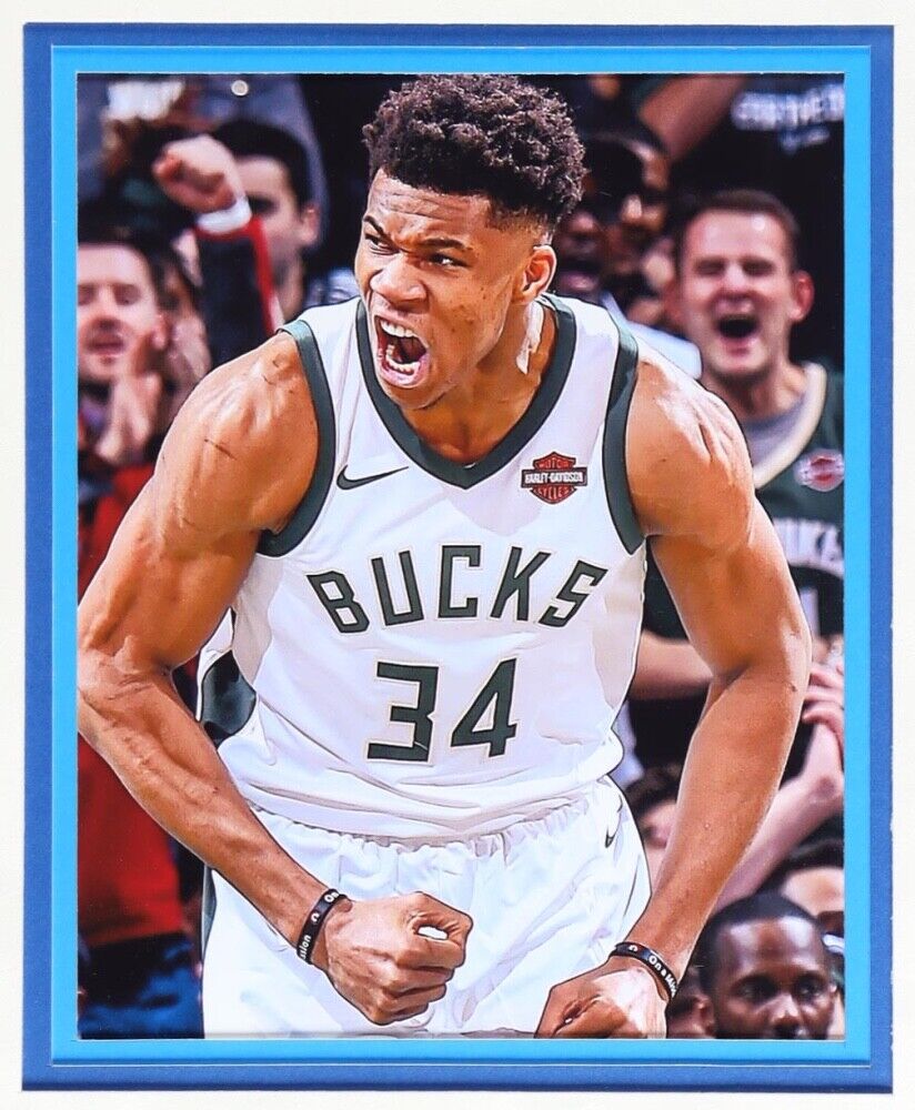 Giannis Antetokounmpo Signed Framed Bucks LED Backlit Jersey Display 2 PSA