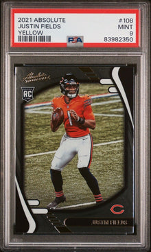 2021 Panini Absolute - Rookies Yellow #108 Justin Fields (RC) PSA 9