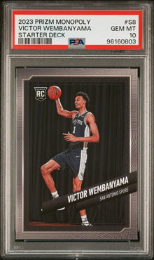 2023 Panini Prizm Monopoly Victor Wembanyama #S8 Starter Deck RC PSA 10 Gem Mint