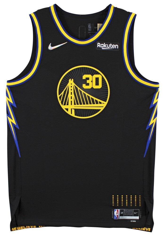 Stephen Curry Signed Warriors Nike Jersey Inscribed "The Goat" (Beckett)