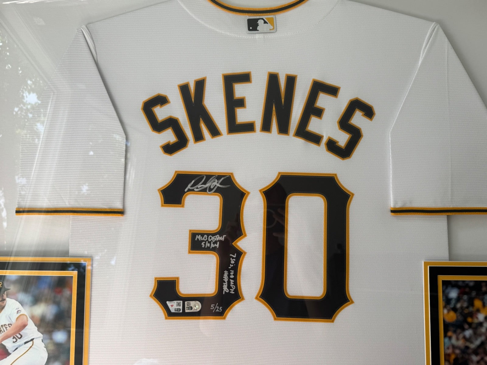 Paul Skenes Signed & Multi-Inscribed Authentic Framed Pirates Jersey Fanatics/25