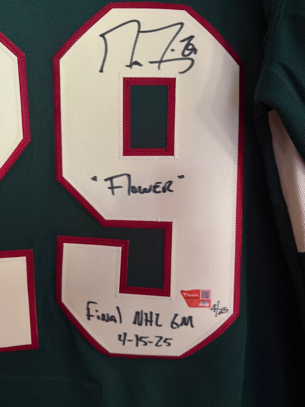 Marc-André Fleury Final NHL Game Signed & Inscribed Jersey – “Flower” – 4/10/25