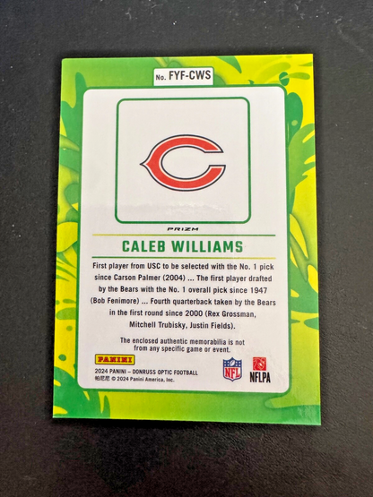 2024 Panini Donruss Optic - First Year Fresh Caleb Williams #FYF-CWS Rookie Card
