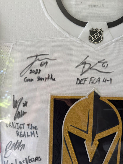 Las Vegas Golden Knights Framed Team Signed Stanley Cup Jersey Limited to 23 COA