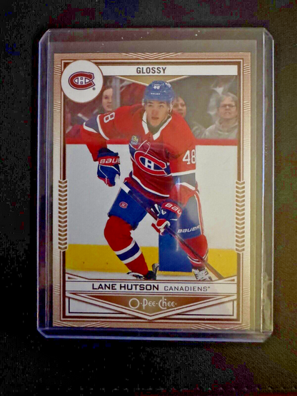 2024-25 Upper Deck O-Pee-Chee Glossy Lane Hutson Gold OPC-50