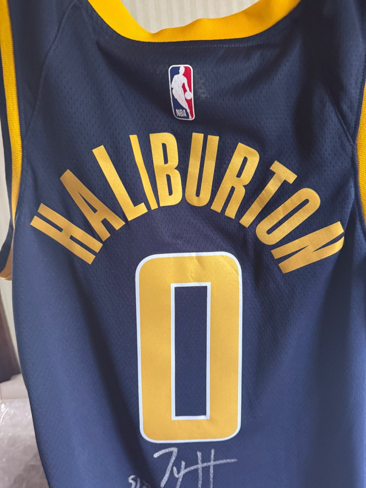 Tyrese Haliburton Signed Jersey – 5/27/25 Playoff Hist 35/15/12/0 Triple Double
