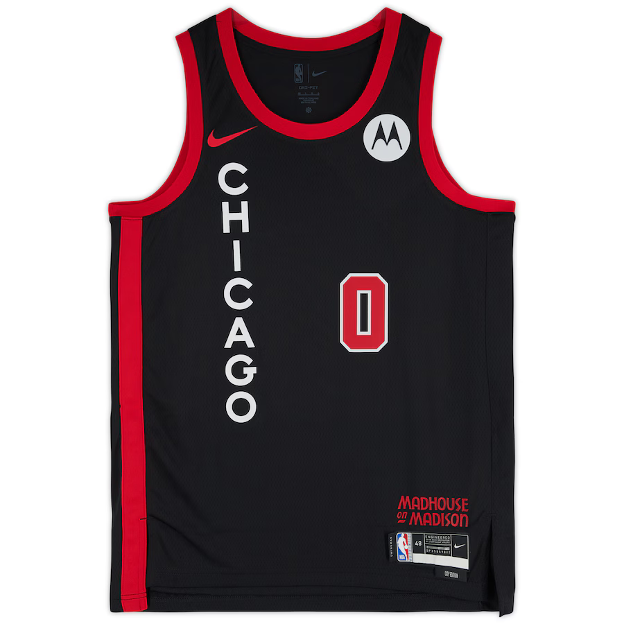 Coby White Chicago Bulls Autographed Nike 2023-24 City Edition Swingman Jersey