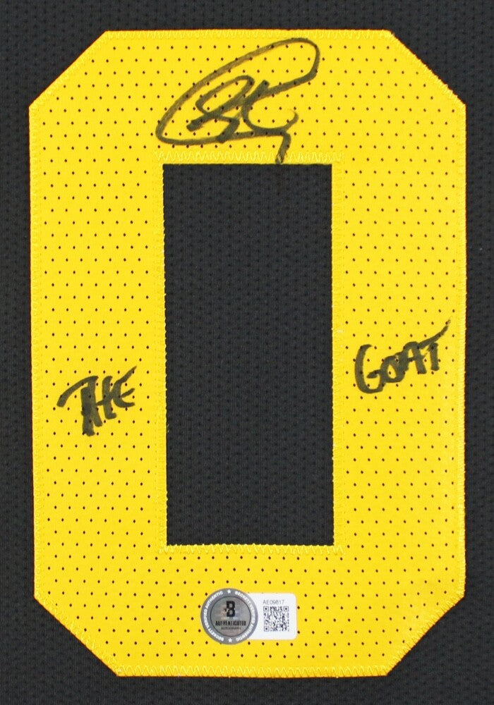 Stephen Curry Signed Warriors Nike Jersey Inscribed "The Goat" (Beckett)