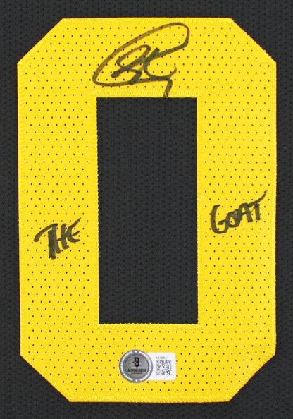 Stephen Curry Signed Warriors Nike Jersey Inscribed "The Goat" (Beckett)