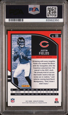 2021 Panini Absolute - Rookies Yellow #108 Justin Fields (RC) PSA 9