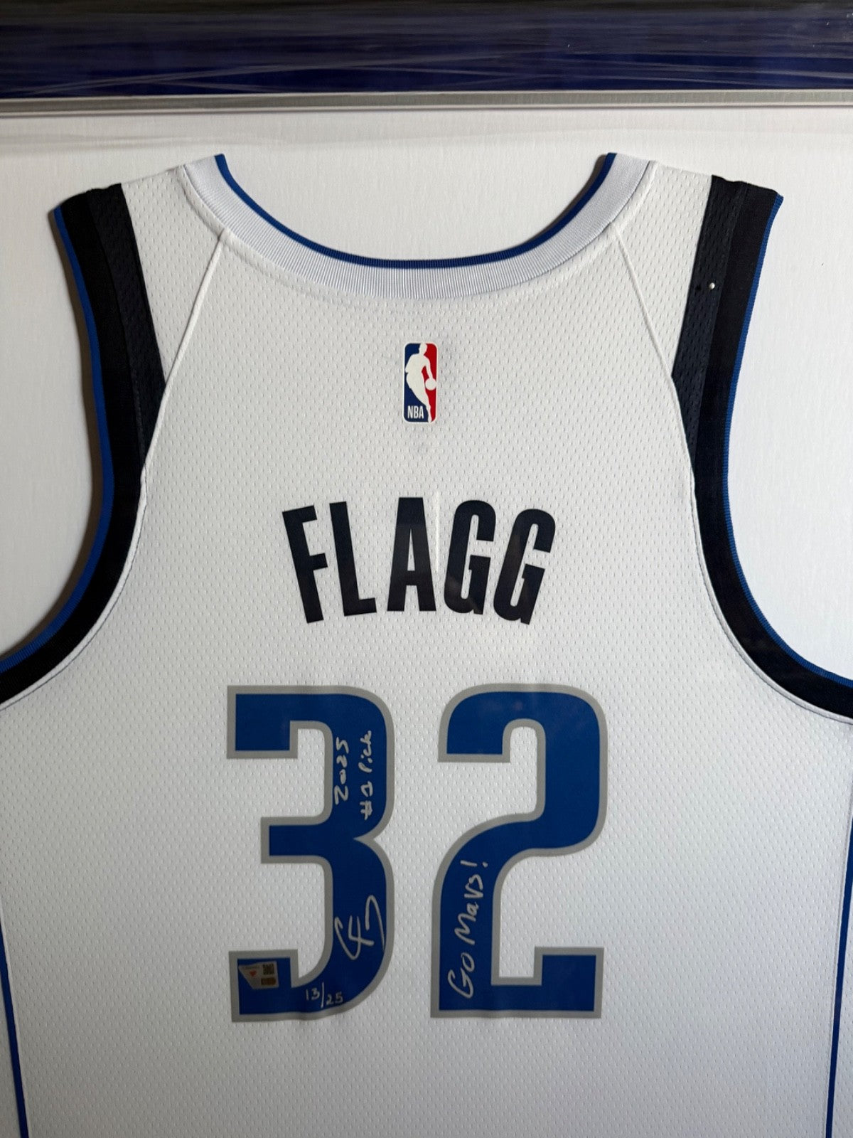 Cooper Flagg Signed & Dual-Inscribed Blue Dallas Mavericks