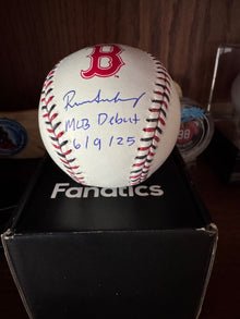 Red Sox ROMAN ANTHONY Signed "MLB Debut 6/9/25" Baseball Autograph LE 44/50