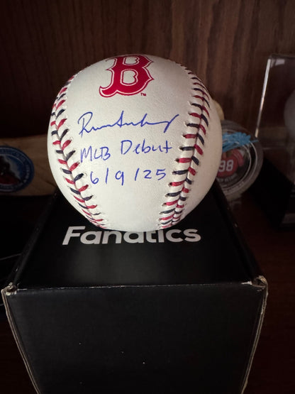 Red Sox ROMAN ANTHONY Signed "MLB Debut 6/9/25" Baseball Autograph LE 44/50