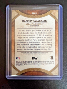 2017 Topps Tier One Autographs Dansby Swanson #BOA-DS 19/25 (AU, RC) Braves Cubs