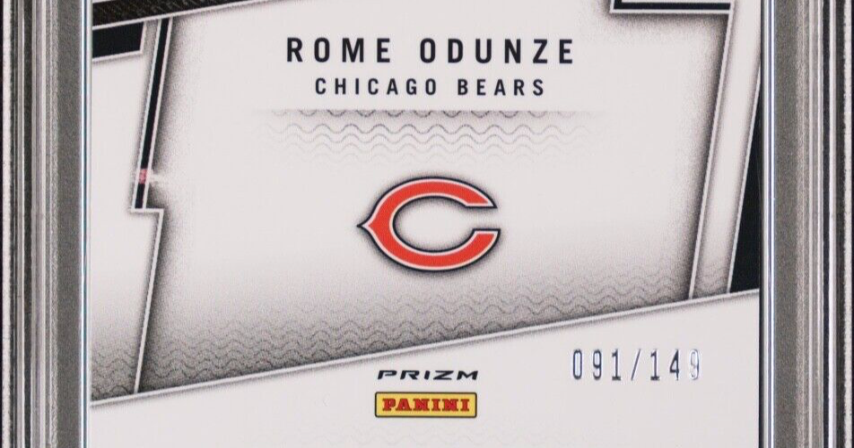 2024 NATIONAL ROME ODUNZE VIP ROOKIES RED SPARKLE |  #91/149 PSA 9 (RC)