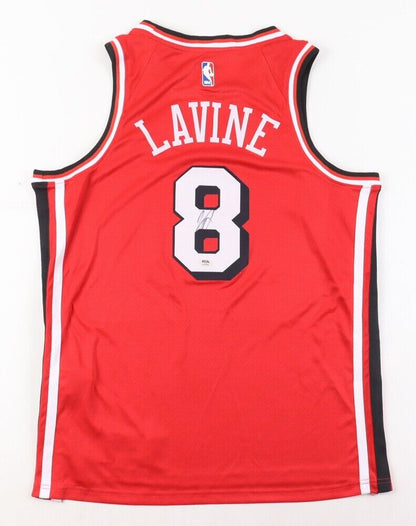 Zach LaVine Signed Autographed Chicago Bulls Authentic Nike Jersey PSA Red