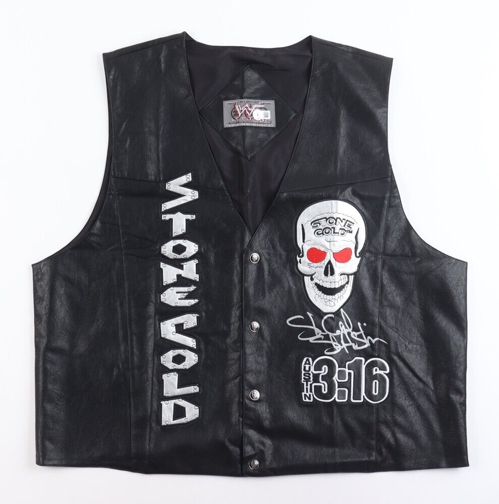 Stone Cold Steve Austin Signed WWF Skull Vest Beckett Authentic