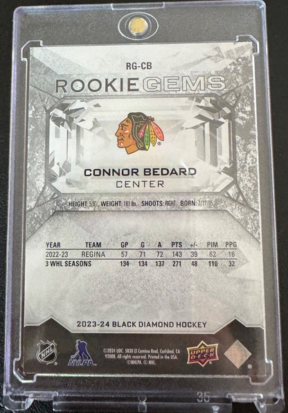 2023-24 Connor Bedard Black Diamonds Rookie Gems 362/399