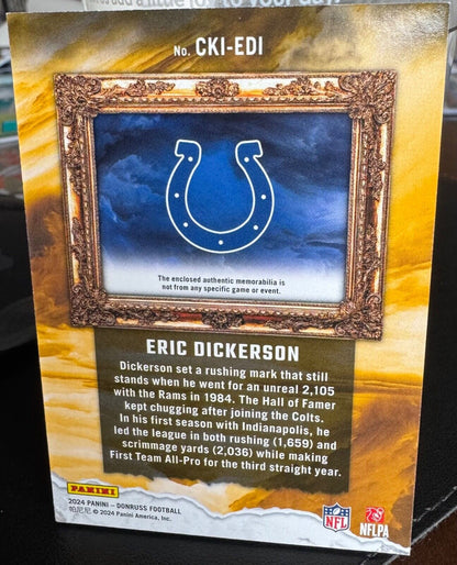 2024 Donruss Canton Kings Eric Dickerson Jersey Patch 344/425!!! HOF