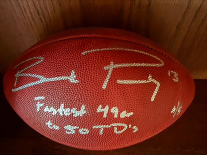 Brock Purdy Autographed NFL Duke Official Football – Limited Edition of 5 – “Fastest 49er to 50 TDs” Inscription – Fanatics Authentic