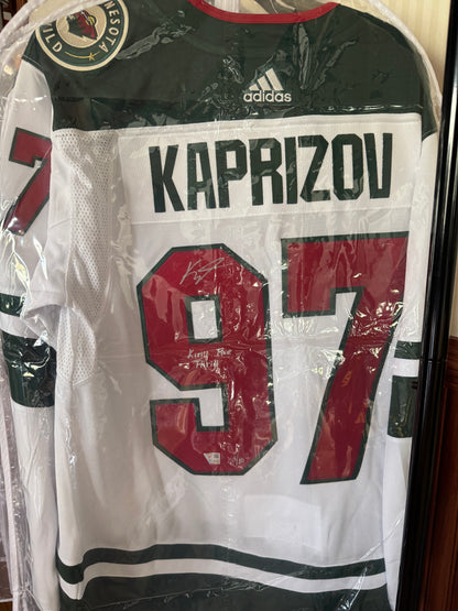 Kirill Kaprizov Signed & Inscribed Wild Jersey Limited to 10 Fanatics Authentic