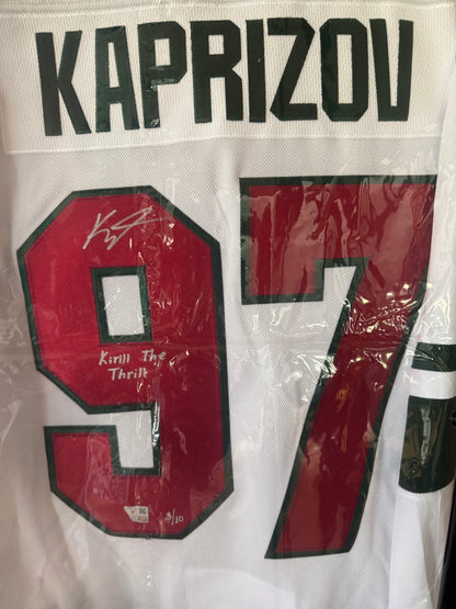 Kirill Kaprizov Signed & Inscribed Wild Jersey Limited to 10 Fanatics Authentic