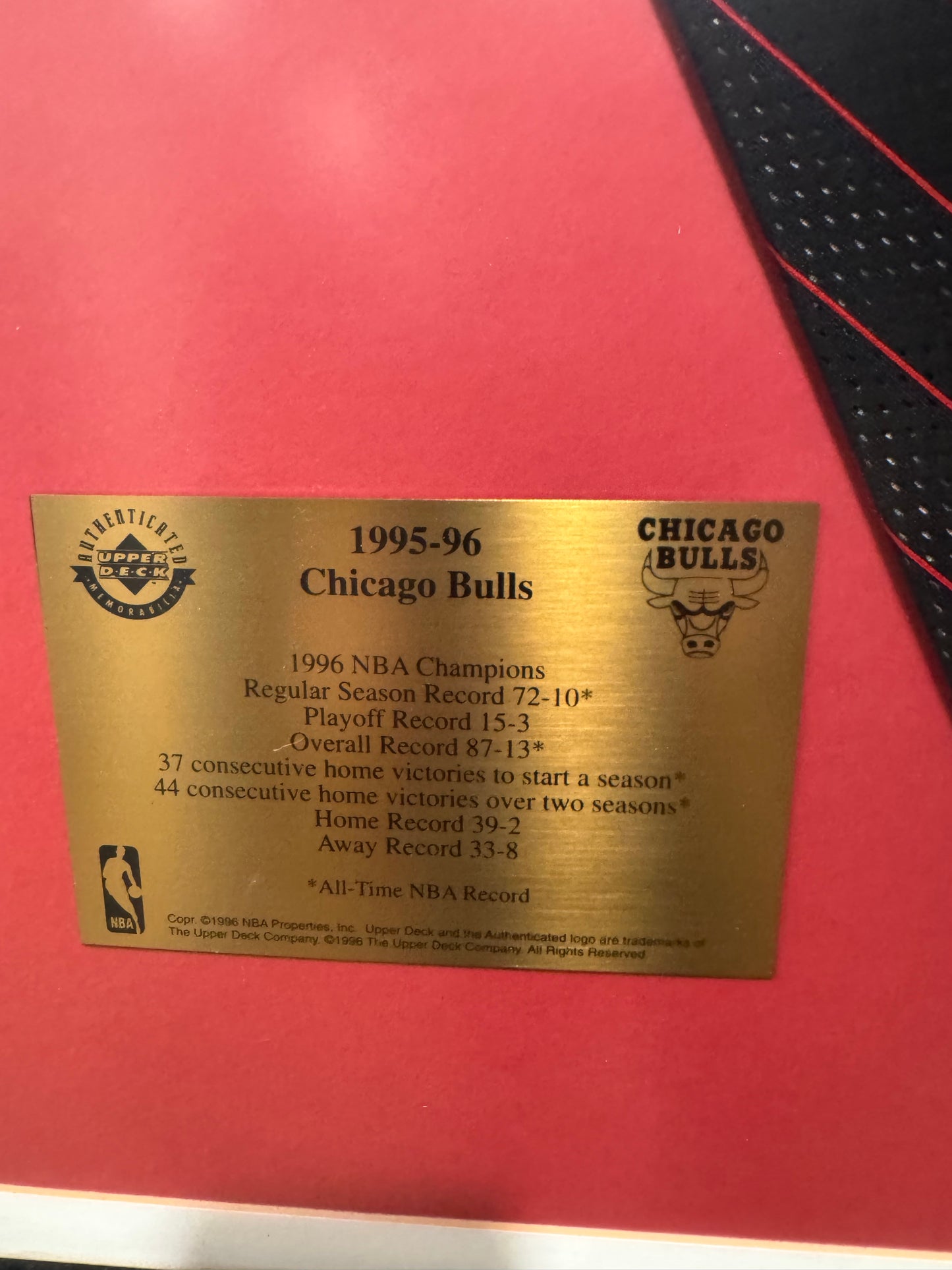 Michael Jordan Signed 72–10 Bulls Jersey – LE of 72 – UDA Original Frame + PSA Authenticated