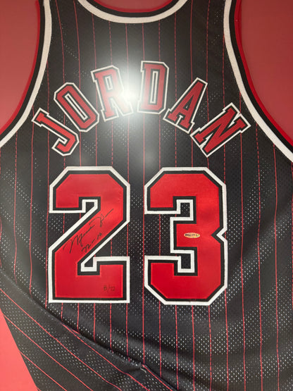 Michael Jordan Signed 72–10 Bulls Jersey – LE of 72 – UDA Original Frame + PSA Authenticated