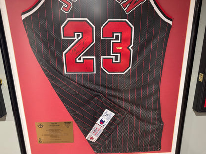 Michael Jordan Signed 72–10 Bulls Jersey – LE of 72 – UDA Original Frame + PSA Authenticated