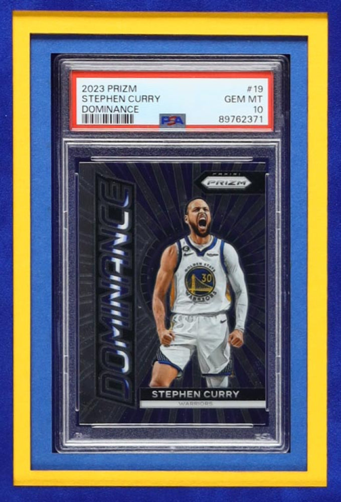 Steph Curry Signed/Framed Warriors Jersey LEDs + 2 PSA Cards, Beckett Inscribed