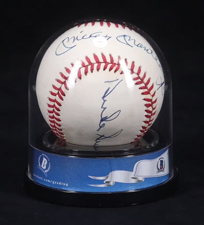 Mickey Mantle / Willie Mays / Duke Snider Signed OAL Baseball BGS 9 Encapsulated